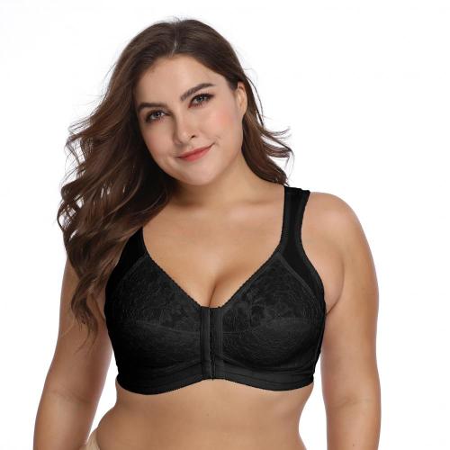 Em estoque plus size sutiã aberto na frente