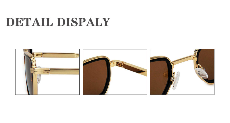 Mellume Vintage Square Metal Polarized Sunglasses ME2119-detail Mellume Vintage Square Metal Polarized Sunglasses ME2119-detail