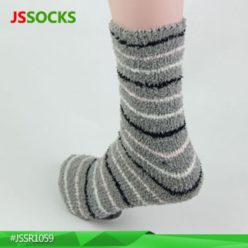 Women polyester yarn winter socks women striped socks