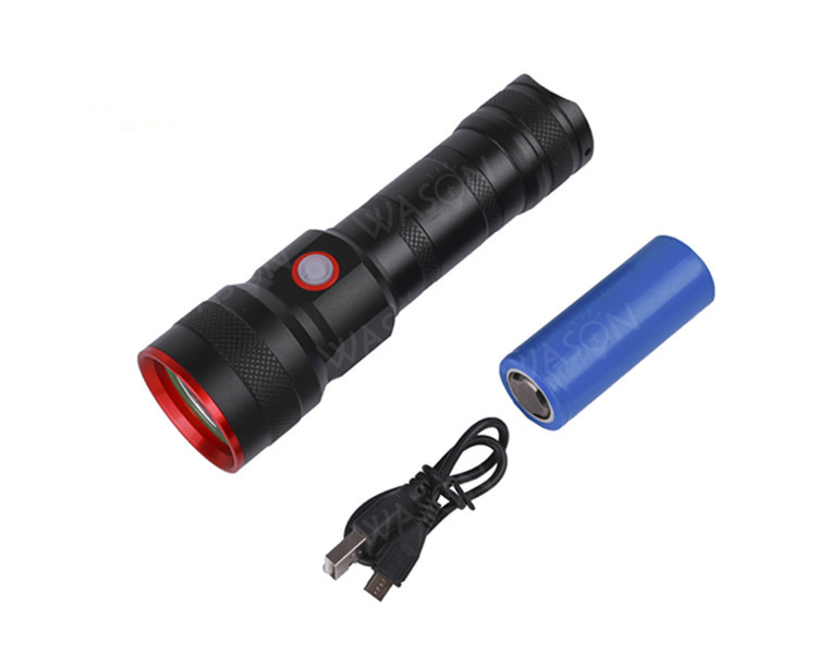 Top Grade Tactical 300 Meters Long Range 26650/18650 Handy Strong Light Aluminium Alloy Led Flashlight