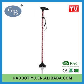 Aluminum Telescopic Folding Walking Stick with Flashlight