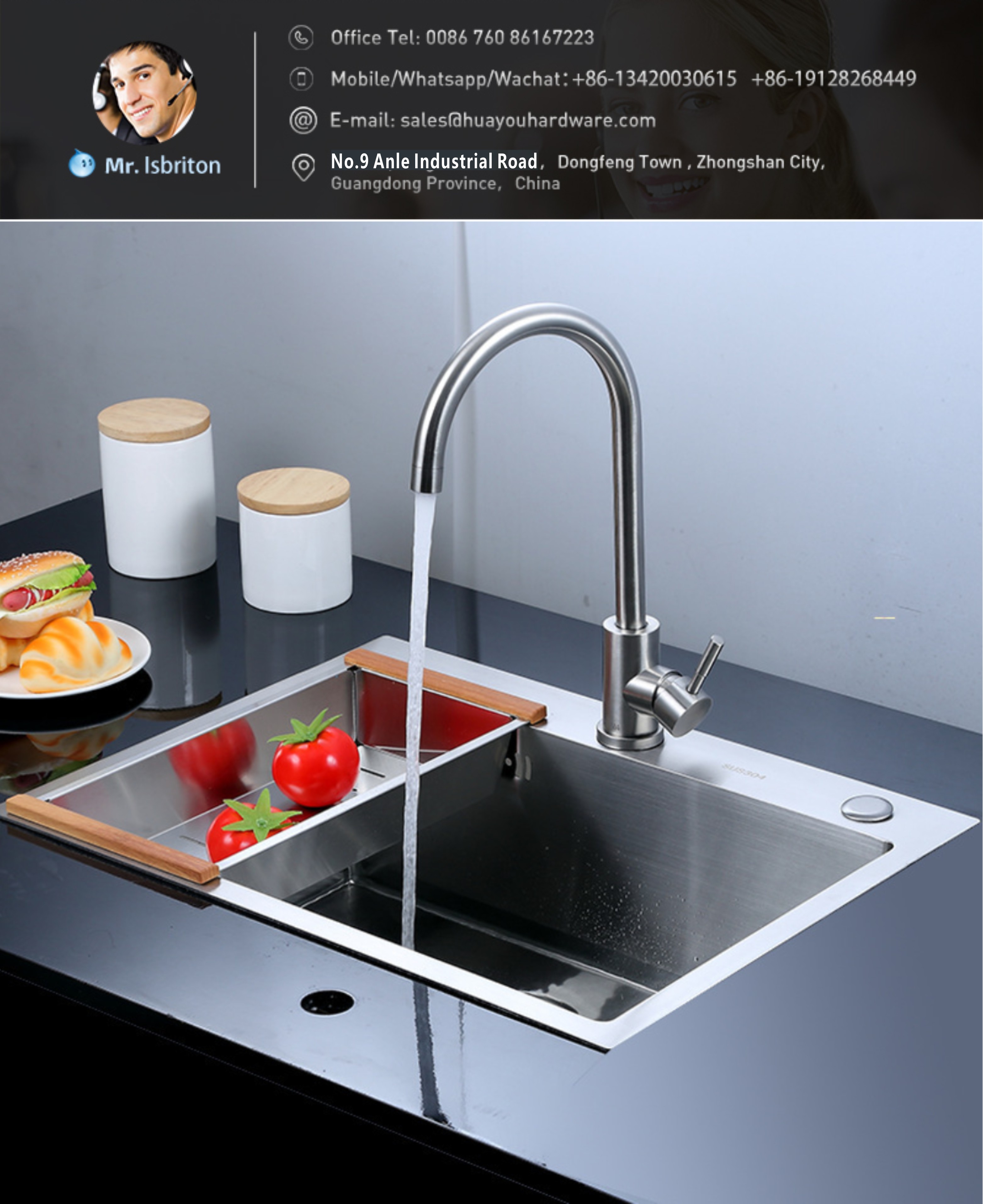 using stainless steel sink
