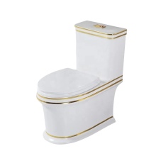 MEIYANI One Piece Gold Antique Ceramic Commode - Promotional Price