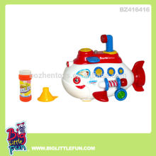 Battery operated toy bubble machine submarine toy