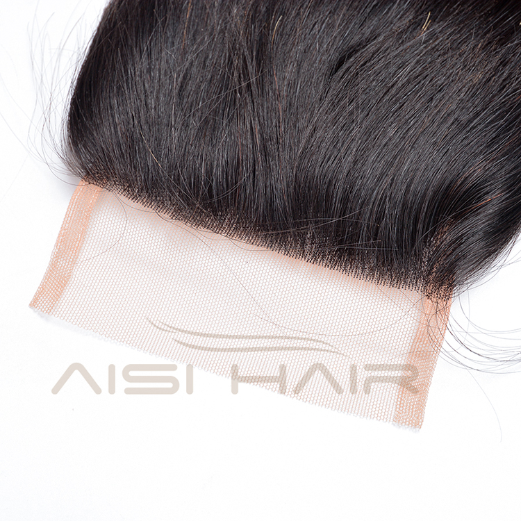 Aisi Hair High Quality 14 Inch Long Silky Straight Wave 4X4 Lace Closure Brazilian Human Hair Extension For Women