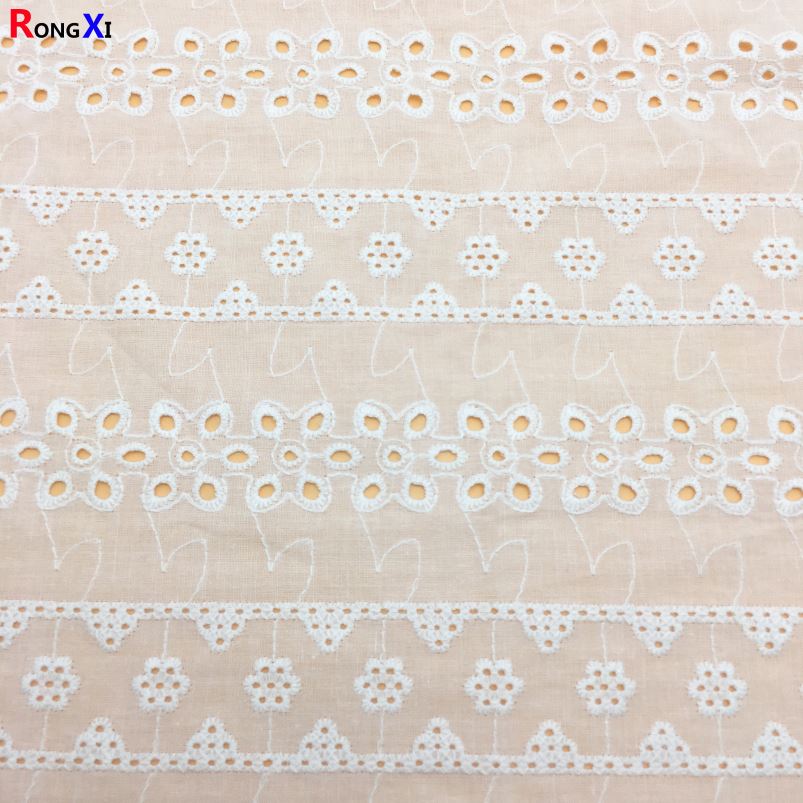 RXF0476 Plastic organic Cotton Embroidery Fabric