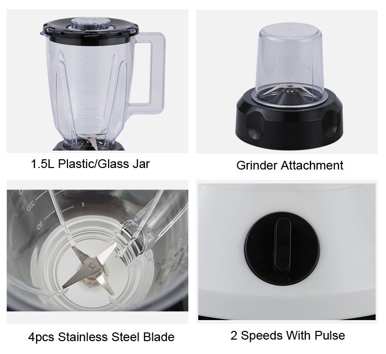 Electric Blender With Grinder Attachment