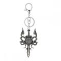 Vintage Twin Dragon Sword alloy keychain