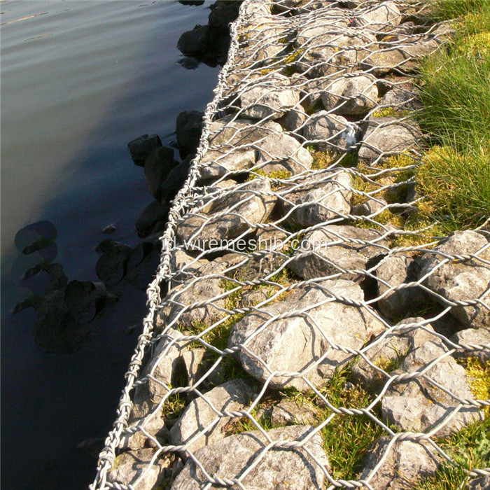 Kotak Gabion Galvanis Untuk Tepian Sungai