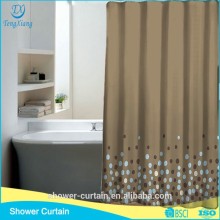 brown background points printed shower curtains