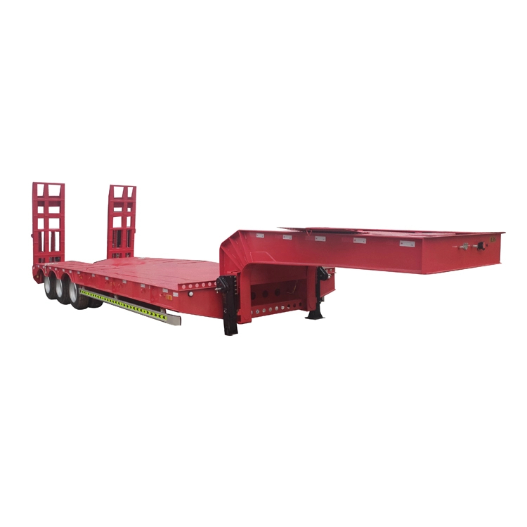 Semitrailer excavator haulage trailer bulldozer haulage vehicle large mechanical equipment truck low plate semitrailer