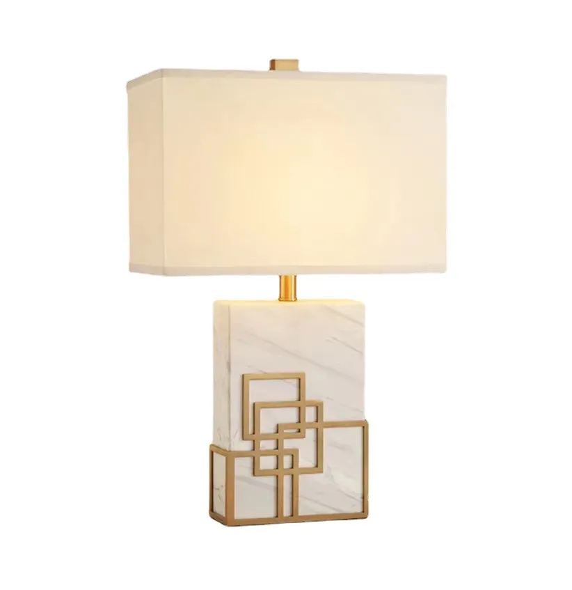 Elegant Marble Table Lamp for Living Room and Bedroom Decor