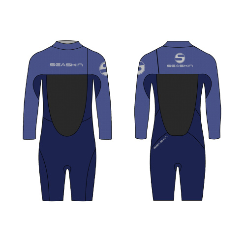 Seaskin Neoprene Men's Long Arm Zipperless Summer Wetsuit