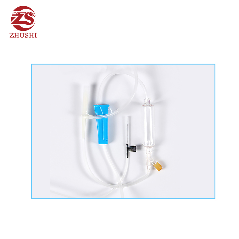 Infusion set with 5 micron filter