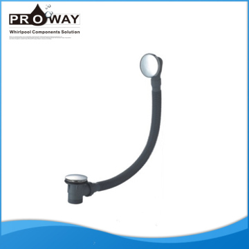 Bathroom Accessories Bathtub Push Brass Drainer Flexible Drain Pipe for Bathtub