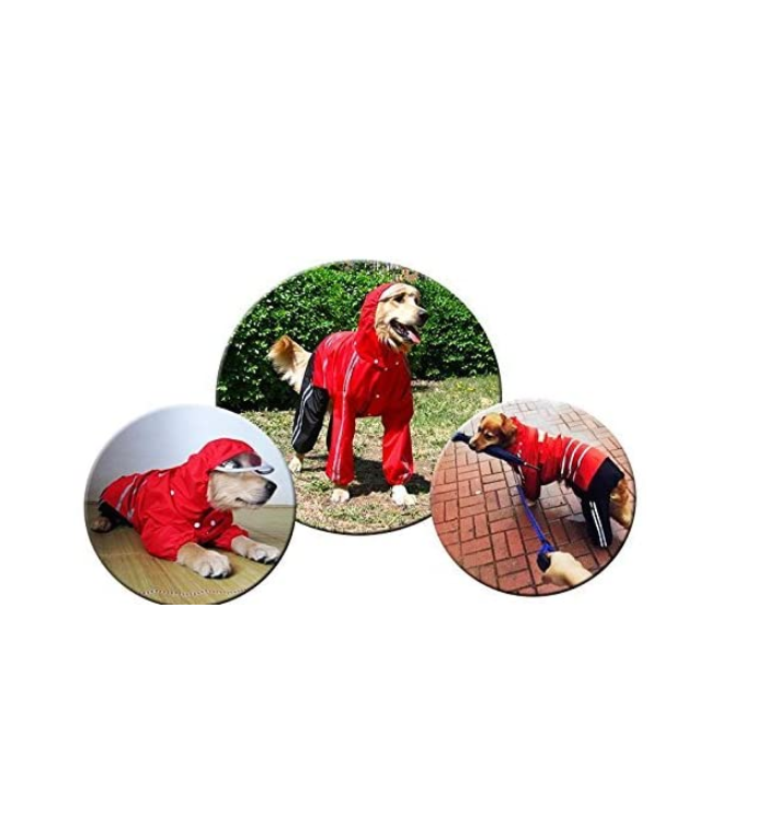 Large Dog Double Layer Hoodie Raincoat