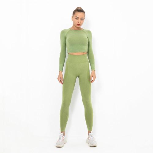 crop top met lange mouwen Fitness Set dames