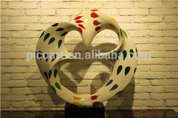 modern fiberglass painted sculpture, Tai Ji sculpture