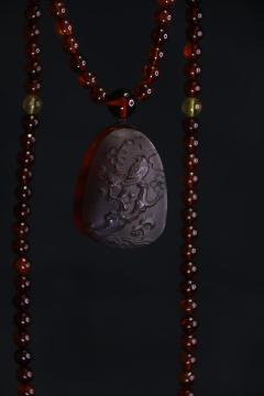 antique red amber beads