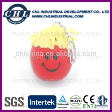 Customized 3cm stretch ball keychain