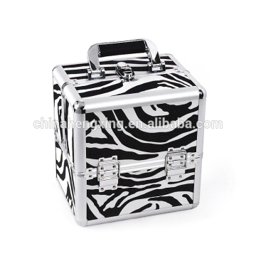 professional makeup storage boxes,zebra aluminum makeup vanity case