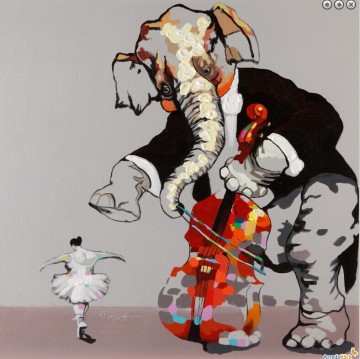 Handpaint Canvas Animal Oil Painting For Child Room Decoration