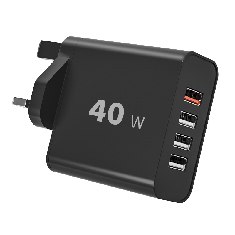 40W 4-Port USB مركز محطة شحن