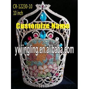 10 Inch Pageant Crown Sun Flowers Crown