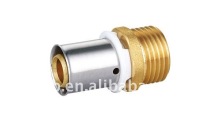 Brass crimp fittings for pex pipes