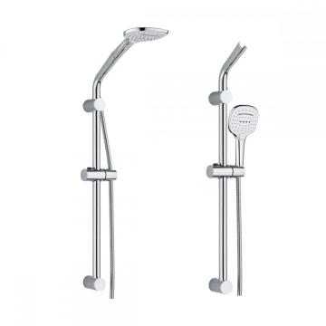 Chromed SS Adjustable Height sliding shower bar set