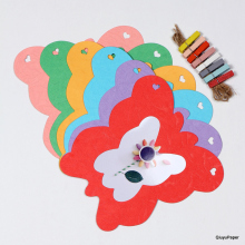 Cartoon Paper Hanging Frames Set Strips and Buckles Hemp rope and Wooden Clips Decoration Frames