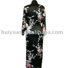 many colors long silk kimono