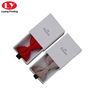 흰색 골판지 나비 넥타이 선물 상자