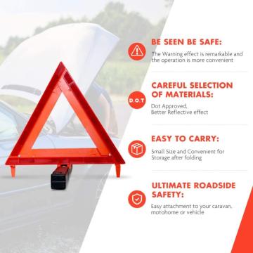 Roadside reflective DOT approved warning triangle