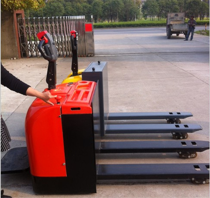 Powered Pedestrian 4m Lifting Battery Full Electric Pallet Stacker