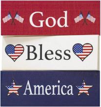 God Bless America Wood Blocks