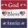 Dio benedica i blocchi di legno dell&#39;America