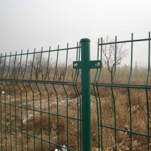 Powder-coated galvanized double wire fence