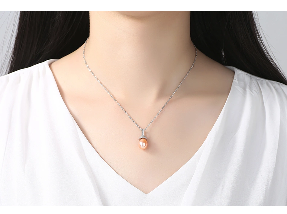 18K Gold Plated 925 Sterling Silver Freshwater Pearl Pendant Necklaces