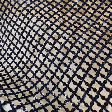 Grid Pattern 3MM Sequin Guipure Embroidery Fabric