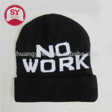 fashion custom jacquard knitted beanie caps hat