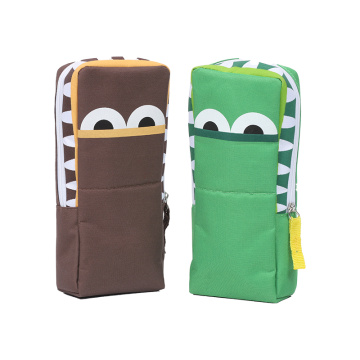 Student Large Capacity Pen Holder Pencil Bag Creative Retractable Canvas Pencil Case Stationery