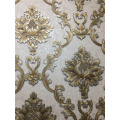 Damask PVC Wallpaper untuk Dekorasi Kertas Dinding Rumah