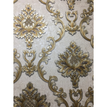 Damask PVC Duvar Kağıdı Ev Duvar Kağıdı Dekorasyon Için