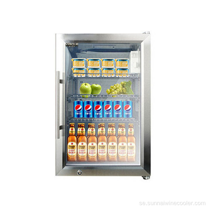 66L Small Drink Glass Door Bar Beverage Cooler