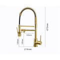 Brass Pull Down Sprayer Kitchen Faucet