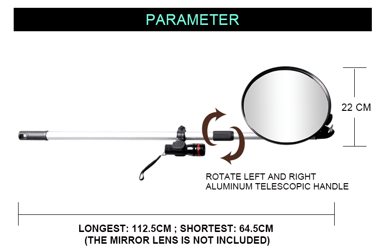 Factory Price 12" (30cm) Expand View Dome Inspection Mirror under Vehicle Safety Checking