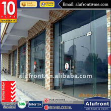 Aluminium Shop Front with tempered glass