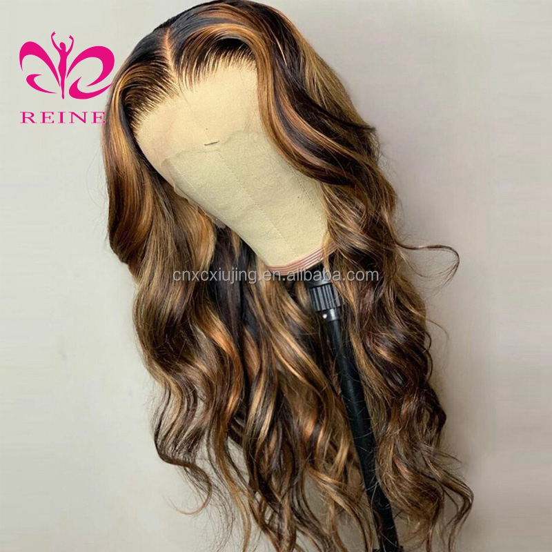 P4/30 Body Wave Highlight Colored HD Lace Part Human Hair Wigs Piano 13*4 Lace Frontal  Wig Brazilian Remy Wigs For Women