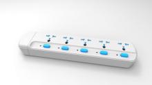 5 individual switch universal extension sockets